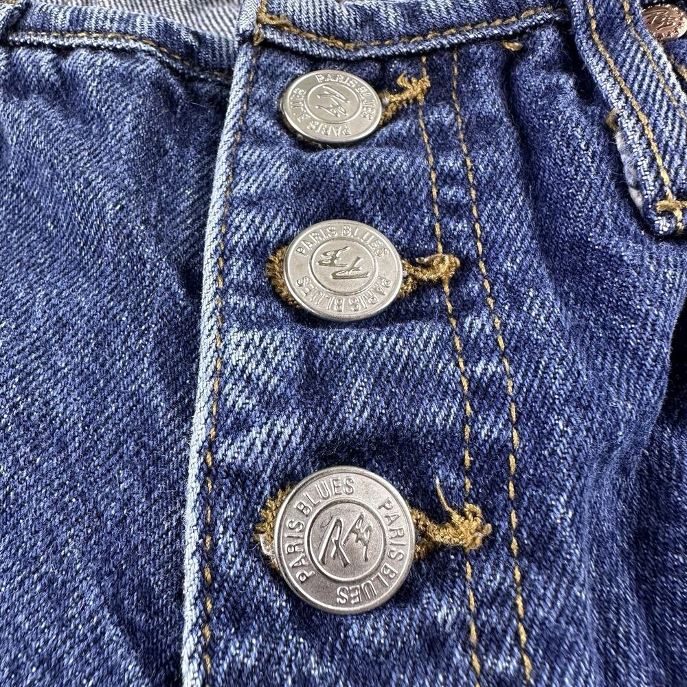 Vintage‎ 90s Paris Blues Women’s Mid Rise Flare Leg Jeans Size 7 Button Fly - Picture 11 of 16